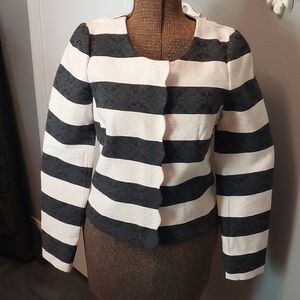 Banana Republic Bold Striped Brocde Blazer